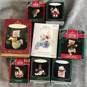 Hallmark keepsake ornaments 
x 8pcs LOT
